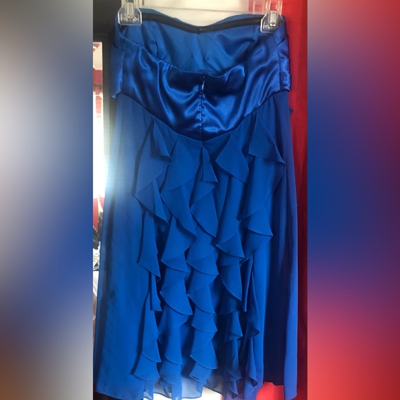 Cache’ Royal blue chiffon cocktail dress - Picture 2 of 3
